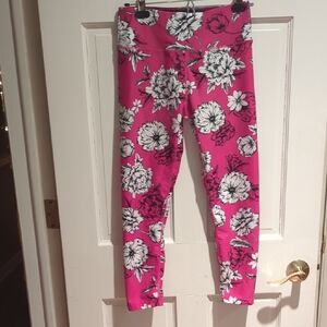 Calvin Klein Vibrant Pink Floral Leggings